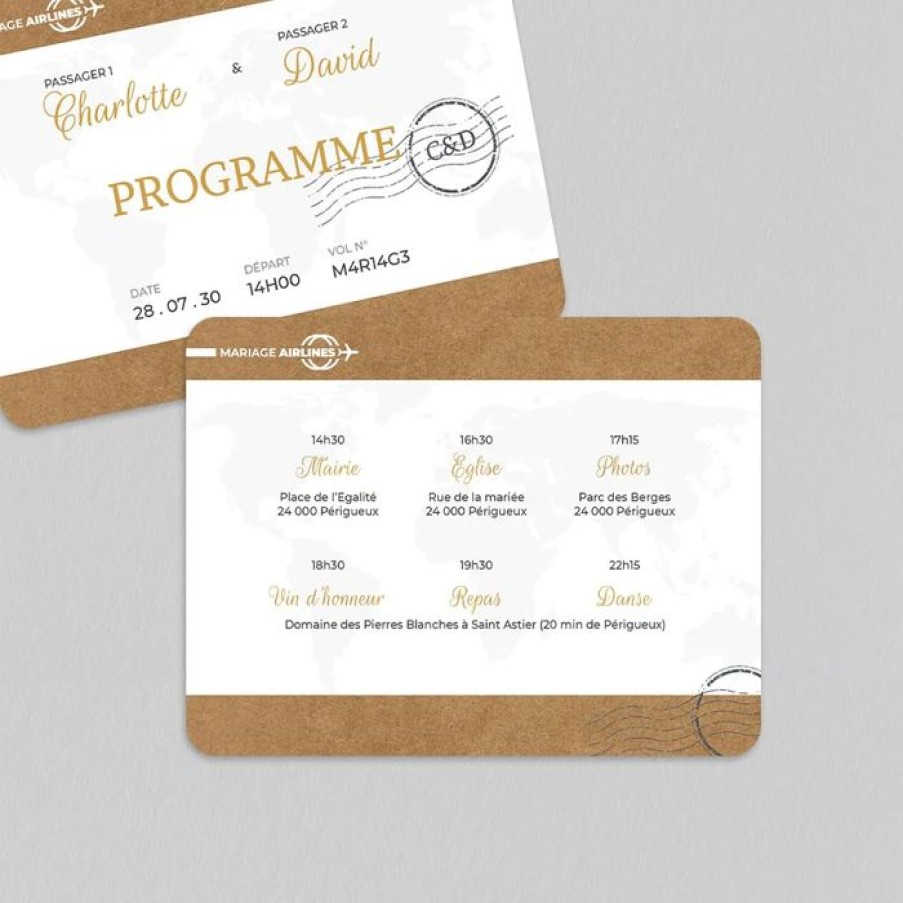 Best Planet cards Programme De Mariage Mariage Airlines