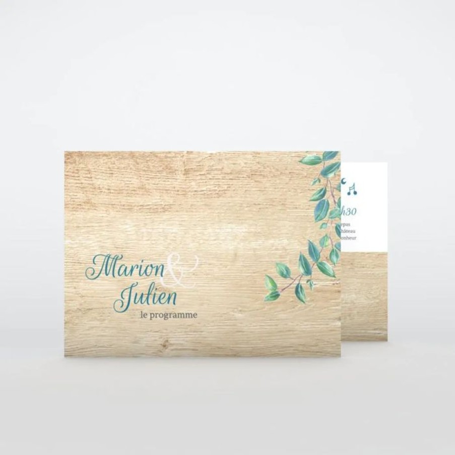 Wholesale Planet cards Programme De Mariage Eucalyptus Et Bois