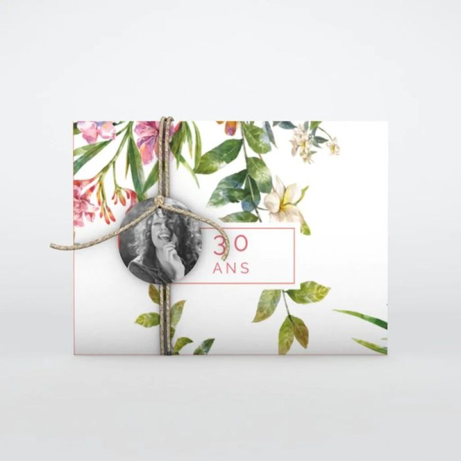 New Planet cards Carte Invitation Anniversaire Fleurs Modernes