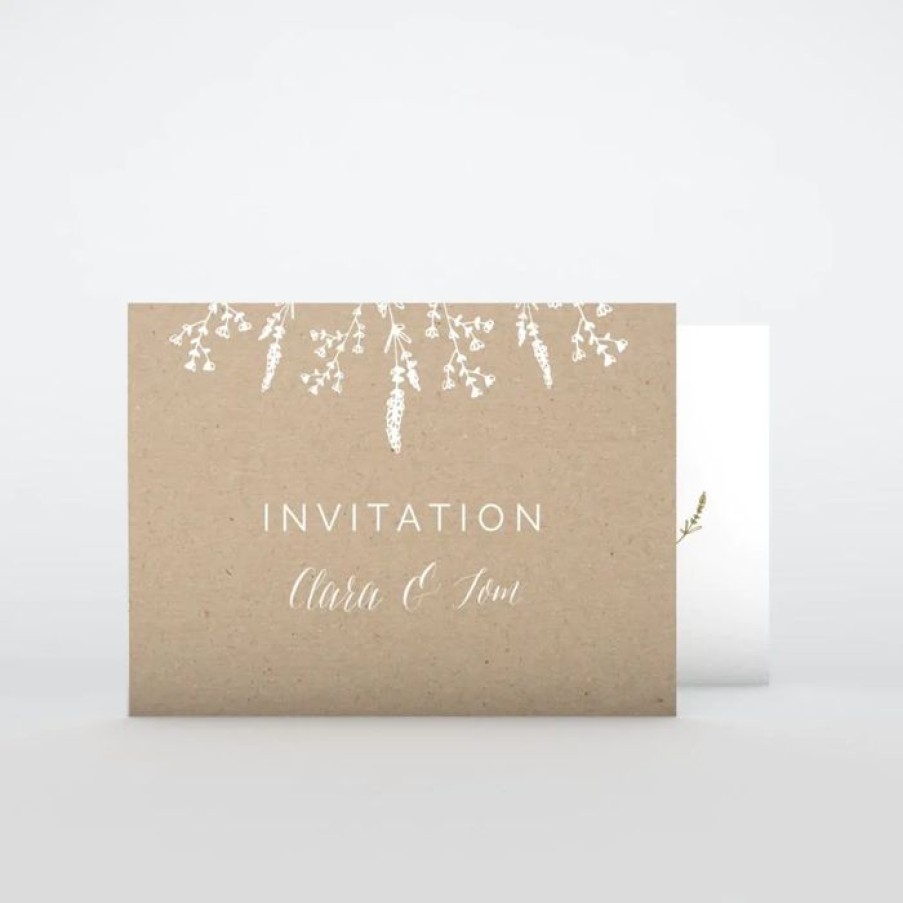 Hot Planet cards Carte D'Invitation Mariage Kraft Champetre