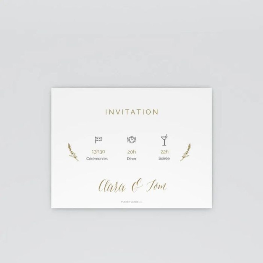 Hot Planet cards Carte D'Invitation Mariage Kraft Champetre