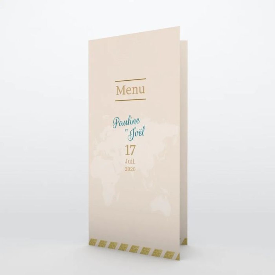 Wholesale Planet cards Menu De Mariage Embarquement Imminent