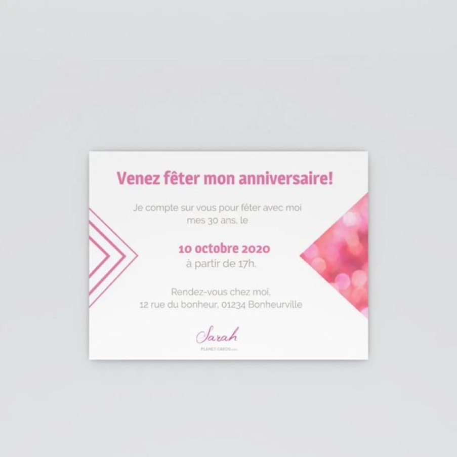 Best Planet cards Carte Invitation Anniversaire 30 Ans Pele-Mele Anniversaire