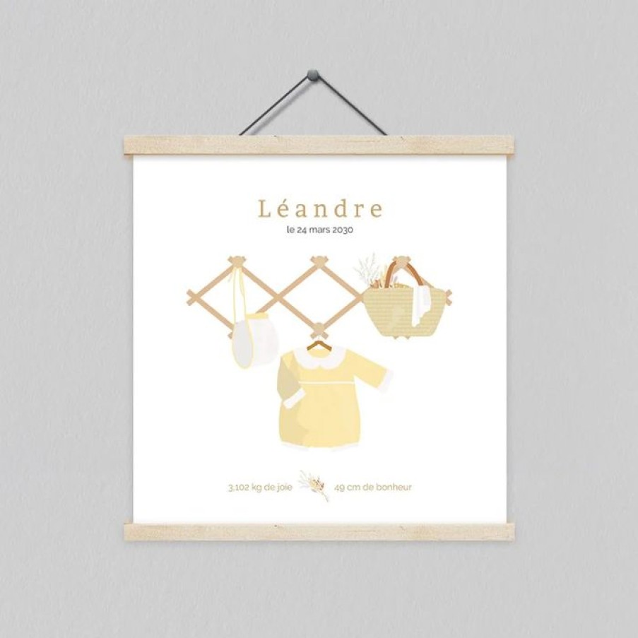 Online Planet cards Affiche Naissance Layette Suspendue 40X40