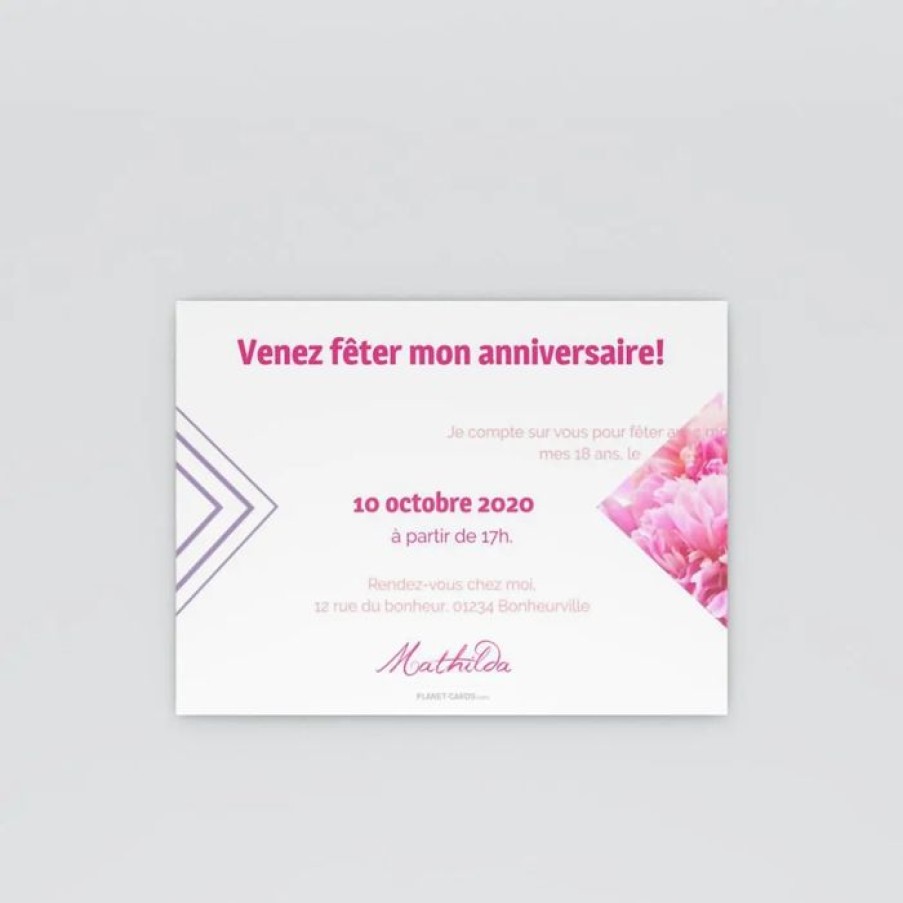 Hot Planet cards Carte Invitation Anniversaire Anniversaire Pastel