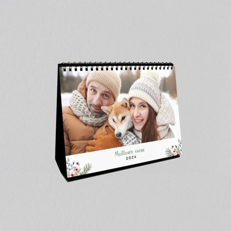 Hot Planet cards Calendrier Photo De Bureau Fleurs De Noel