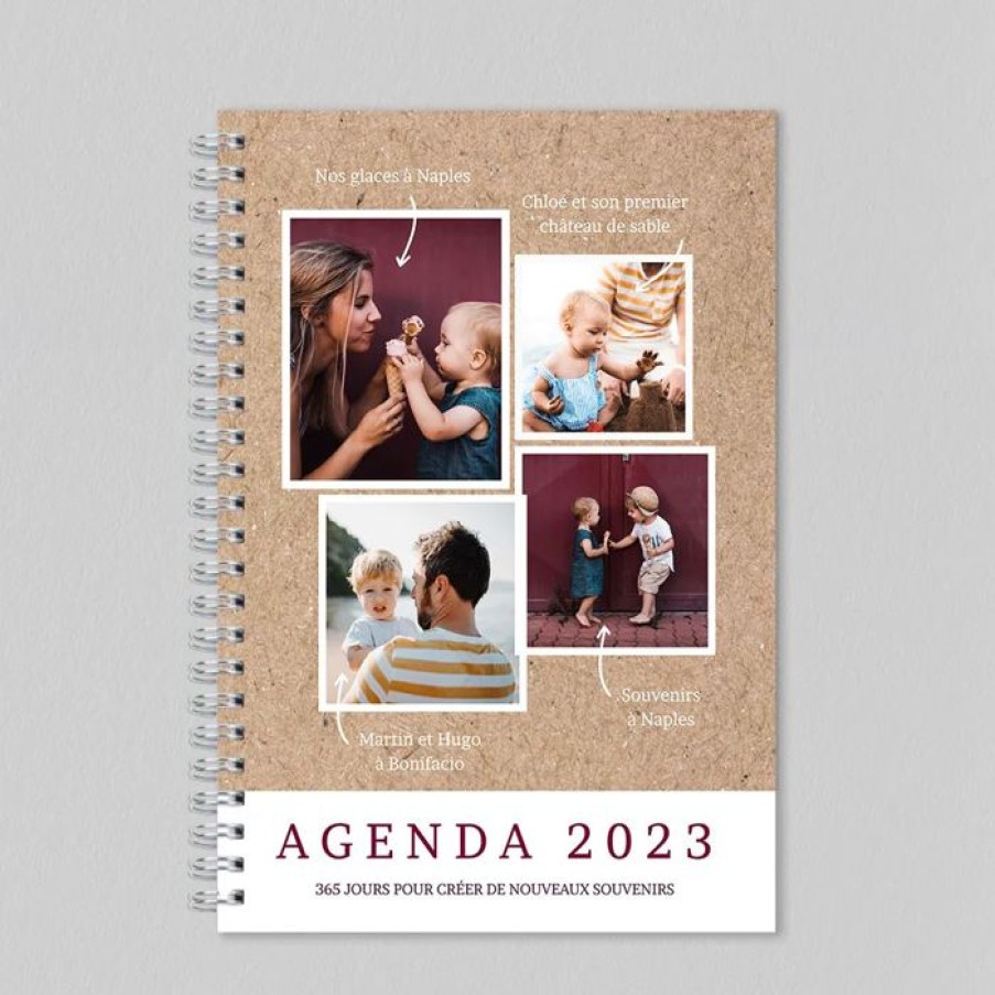 Best Planet cards Agenda Personnalise Kraft Et Photos 20X28