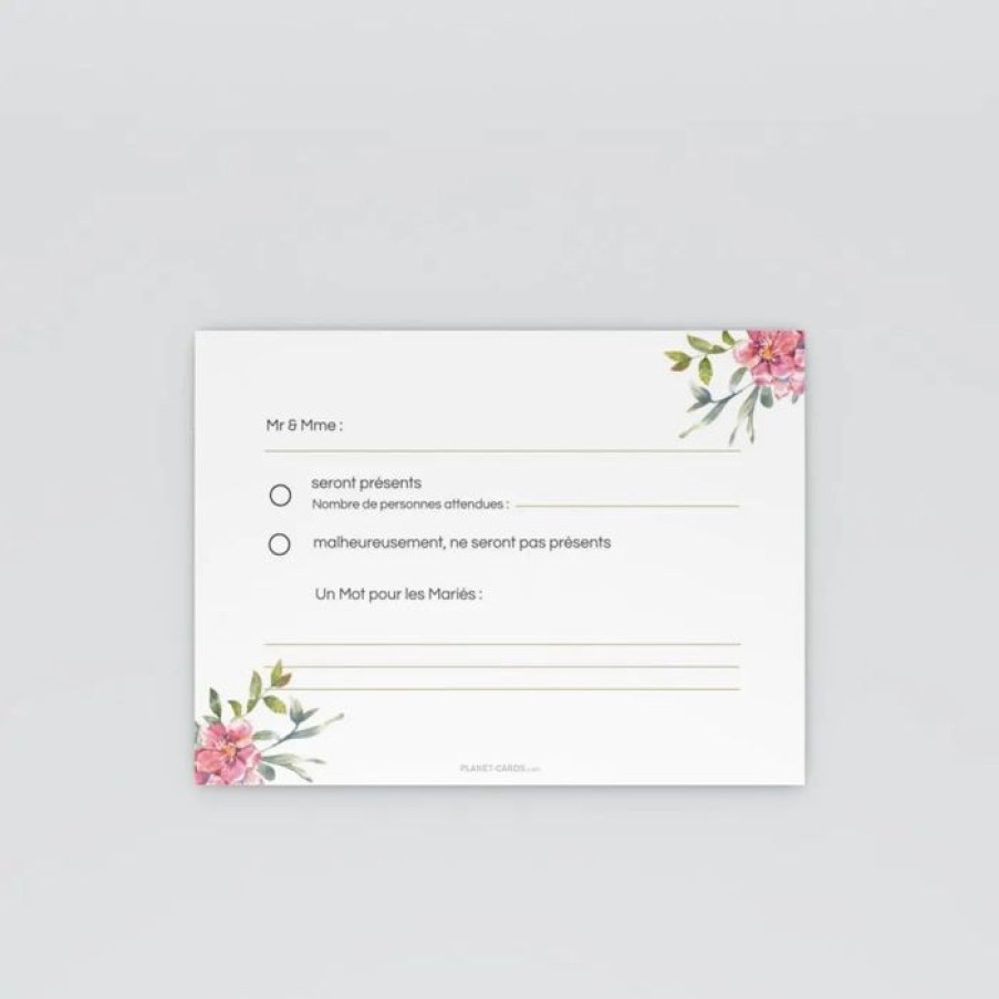 Online Planet cards Coupon-Reponse Mariage Belle Nature