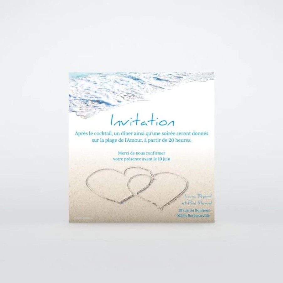 Clearance Planet cards Carte D'Invitation Mariage La Plage