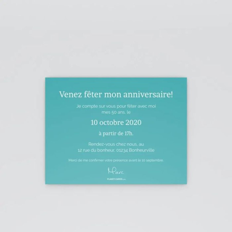 Online Planet cards Carte Invitation Anniversaire Pele Mele 50 Ans