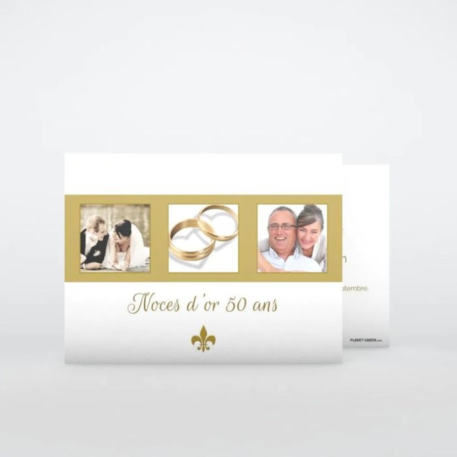 Wholesale Planet cards Carte Invitation Anniversaire De Mariage Mariage D'Or