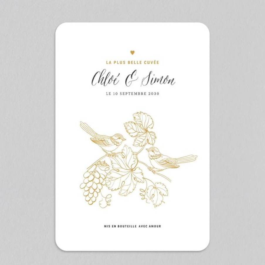 Best Planet cards Faire-Part Mariage Oiseaux Et Vignes