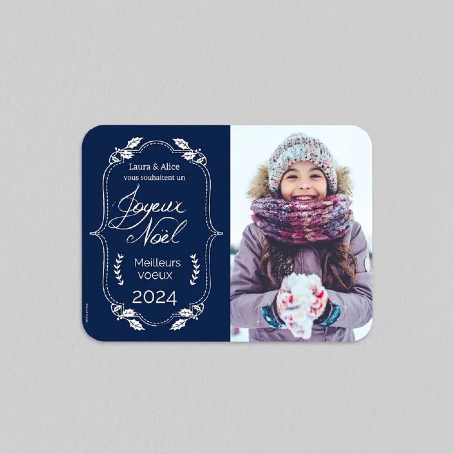 New Planet cards Carte De Noel Cadre Houx