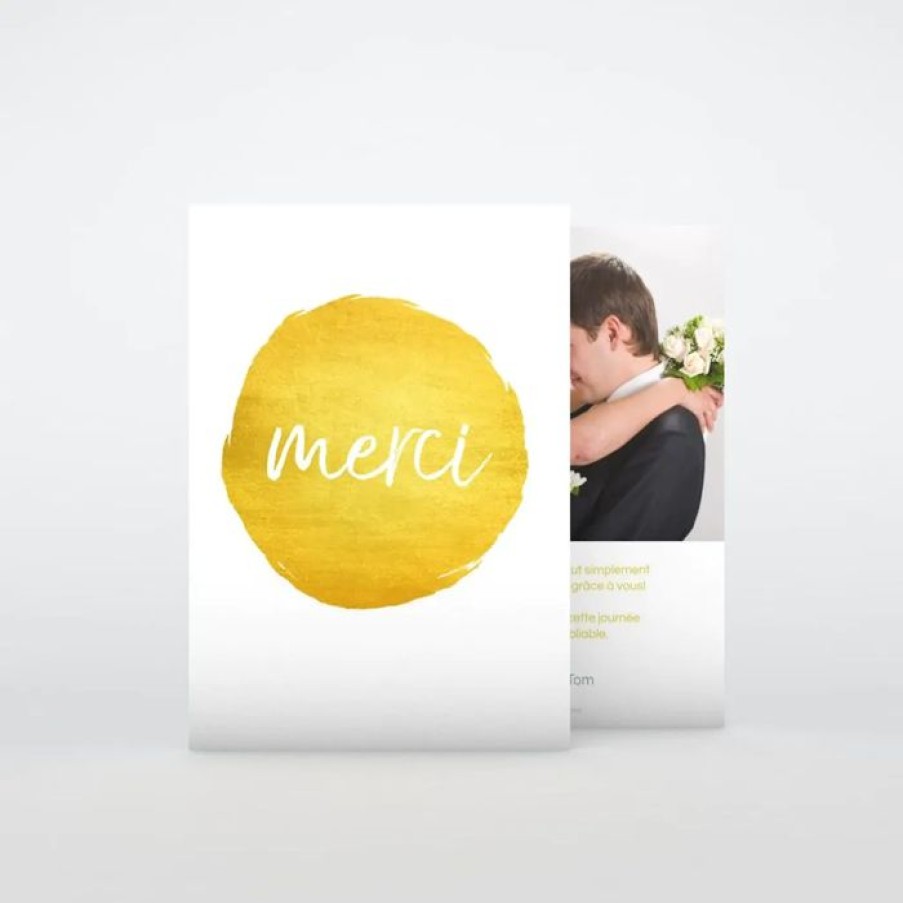 Clearance Planet cards Remerciement Mariage Cercle Or