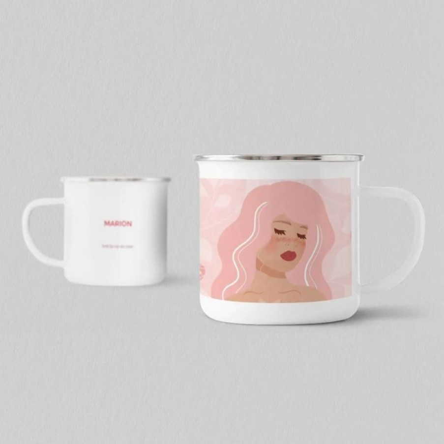 Hot Planet cards Mug Photo Octobre Rose Emaille