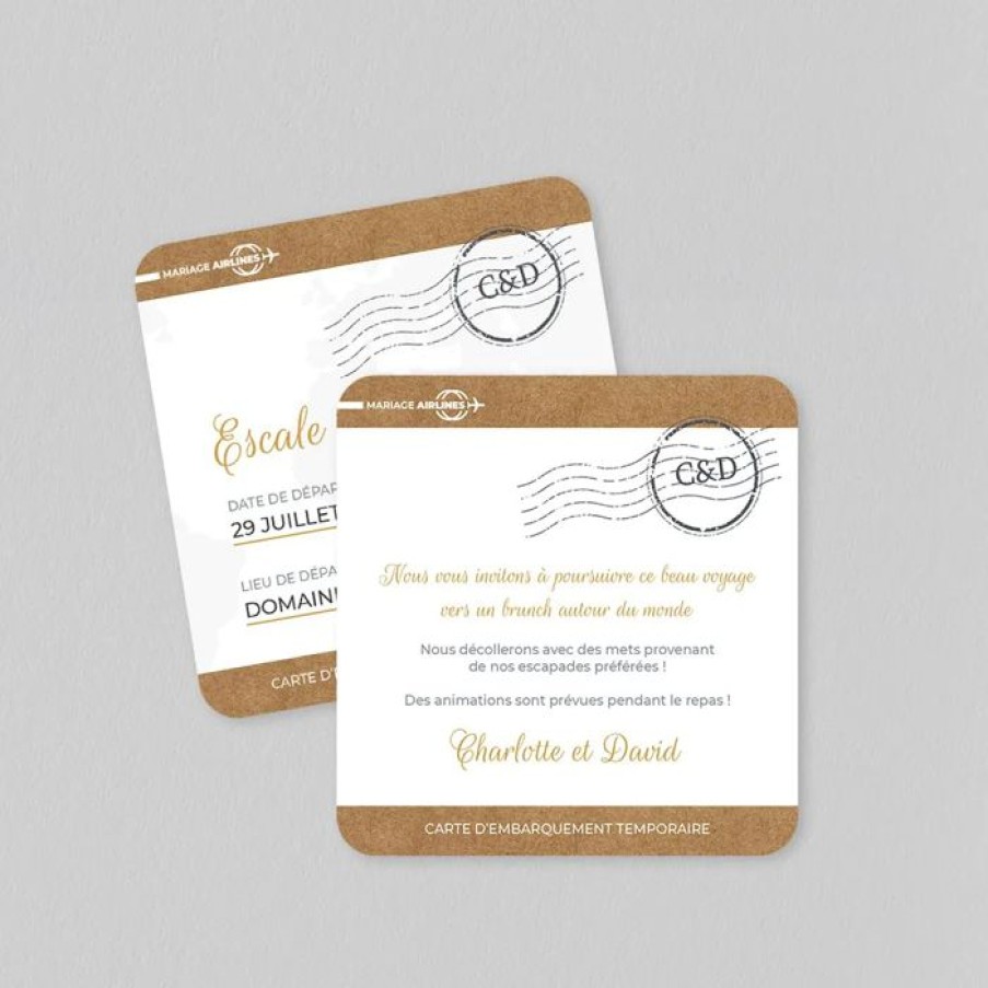 Clearance Planet cards Carte D'Invitation Mariage Mariage Airlines