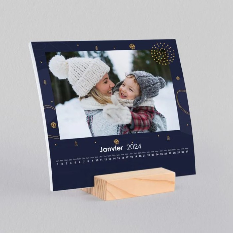 New Planet cards Calendrier Photo Support Bois Voeux Et Photo