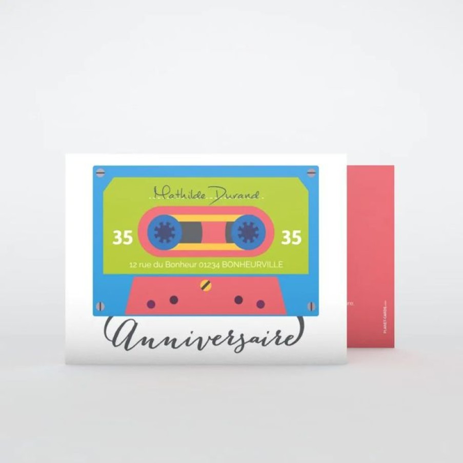 Online Planet cards Carte Invitation Anniversaire Cassette Audio