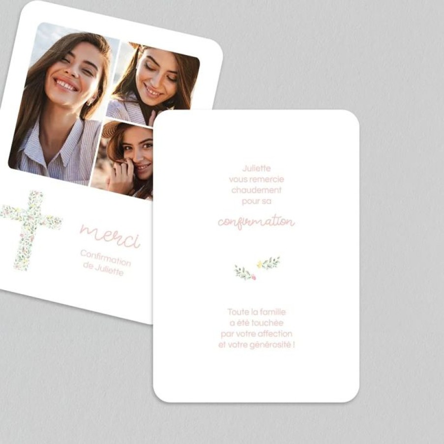 Wholesale Planet cards Remerciement Confirmation Jolie Croix Champetre