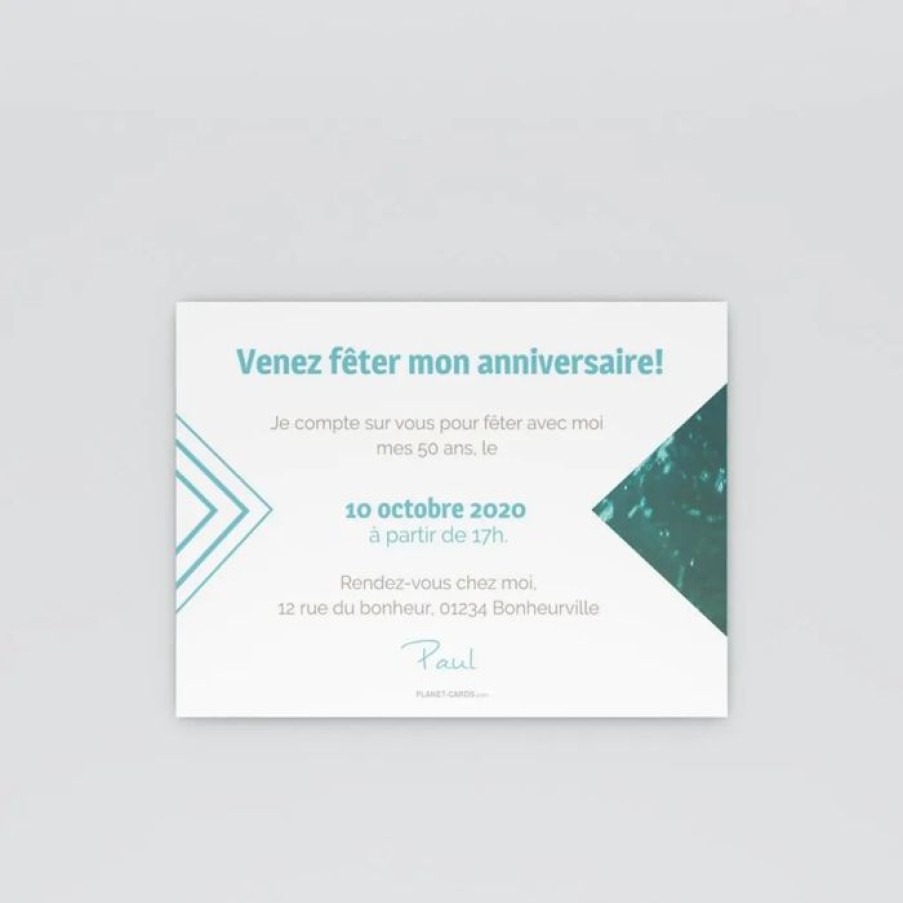 Online Planet cards Carte Invitation Anniversaire 50 Ans Pele-Mele Anniversaire