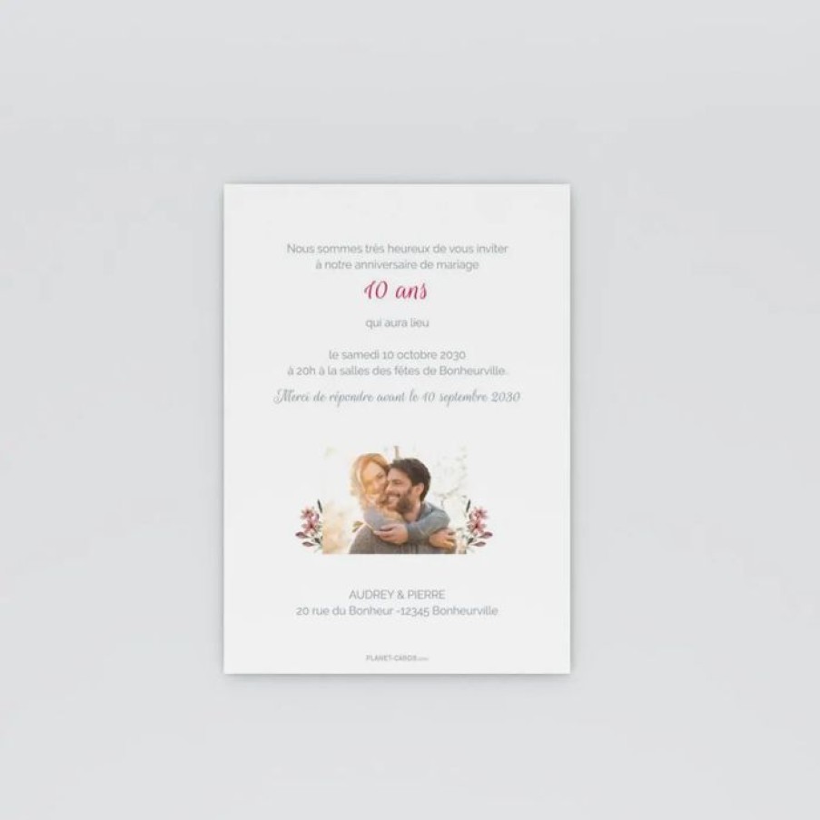 Online Planet cards Carte Invitation Anniversaire De Mariage Vie Admirable