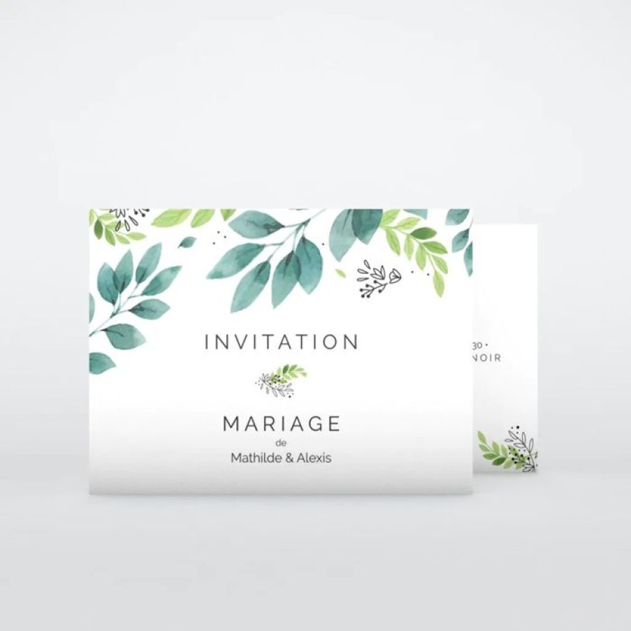 Hot Planet cards Carte D'Invitation Mariage Oui Fleuri