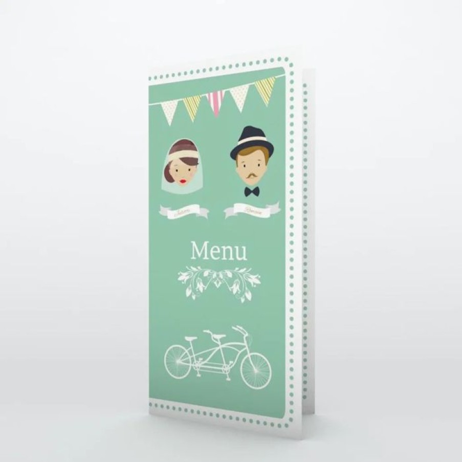 Hot Planet cards Menu De Mariage Maries Hipster