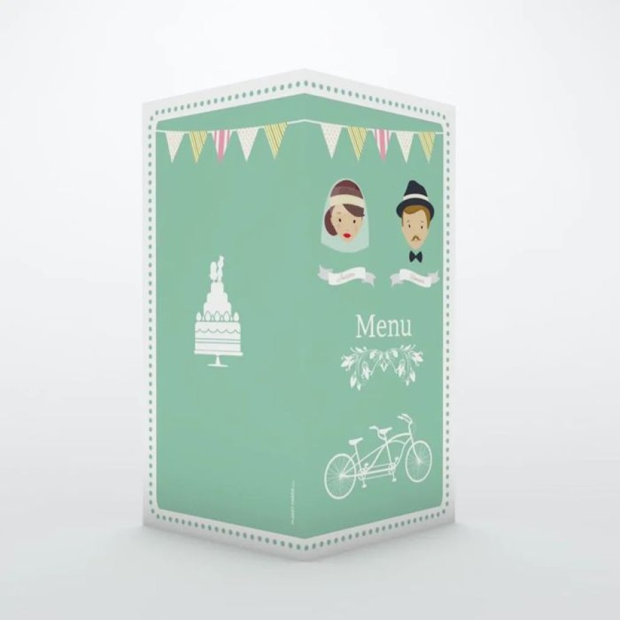 Hot Planet cards Menu De Mariage Maries Hipster