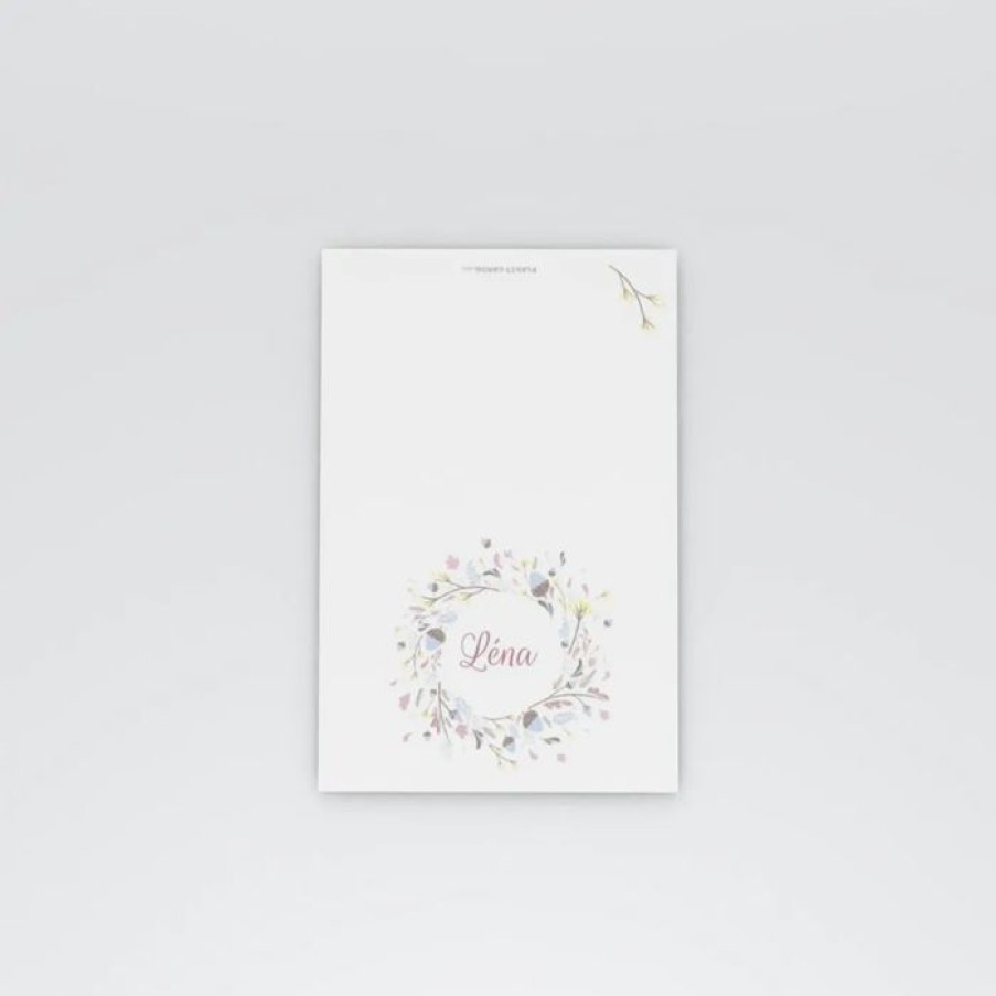 Online Planet cards Marque Place Bapteme Couronne Pastel