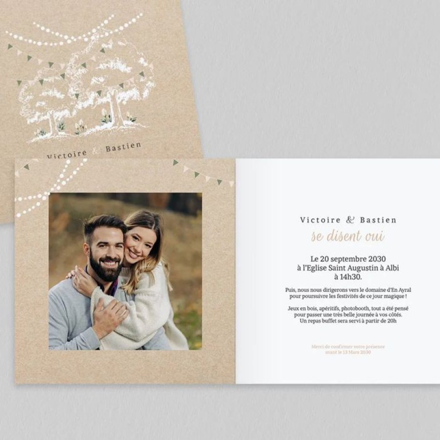 Online Planet cards Faire-Part Mariage Guinguette Roses Et Lumie Res