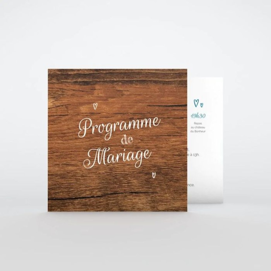 Wholesale Planet cards Programme De Mariage Bois Et Amour