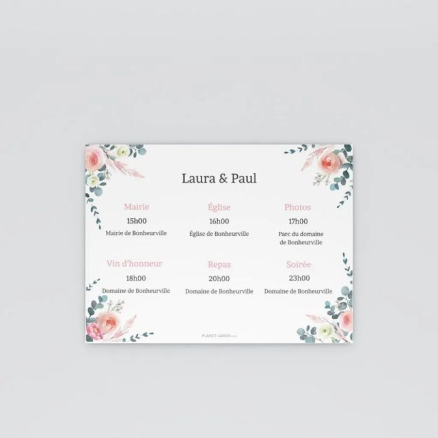 Online Planet cards Programme De Mariage Reve D'Ete