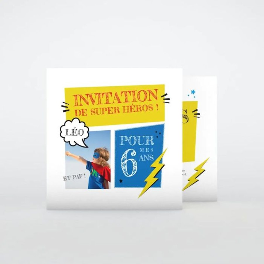 Online Planet cards Carte Invitation Anniversaire Mon Heros