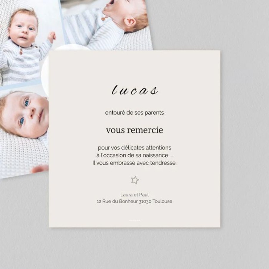 Best Planet cards Carte Remerciement Naissance Pastille D'Amour