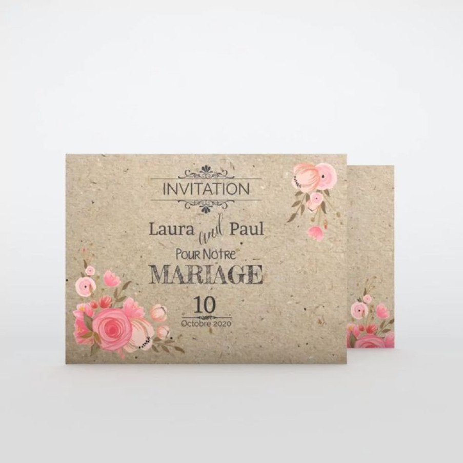 Wholesale Planet cards Carte D'Invitation Mariage Vintage Champetre