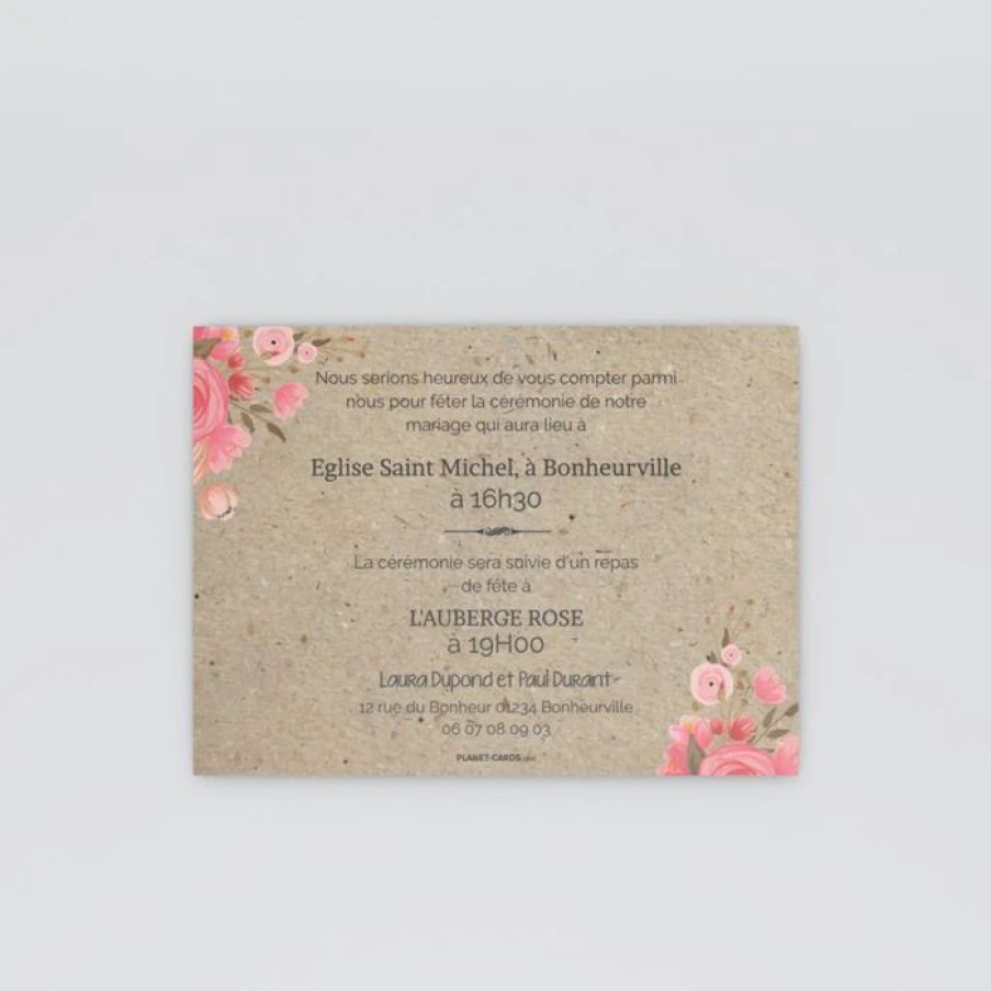 Wholesale Planet cards Carte D'Invitation Mariage Vintage Champetre