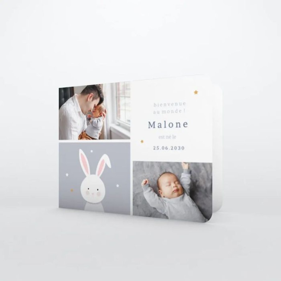 Best Planet cards Faire Part Naissance Doux Petit Lapin Garcon