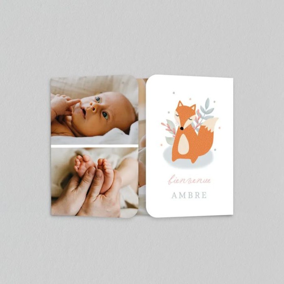 Wholesale Planet cards Faire Part Naissance Mon Doux Renard