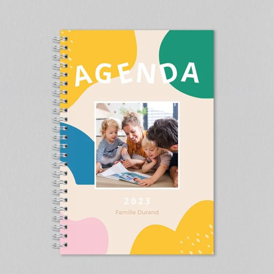 Clearance Planet cards Agenda Personnalise Formes Abstraites 20X28