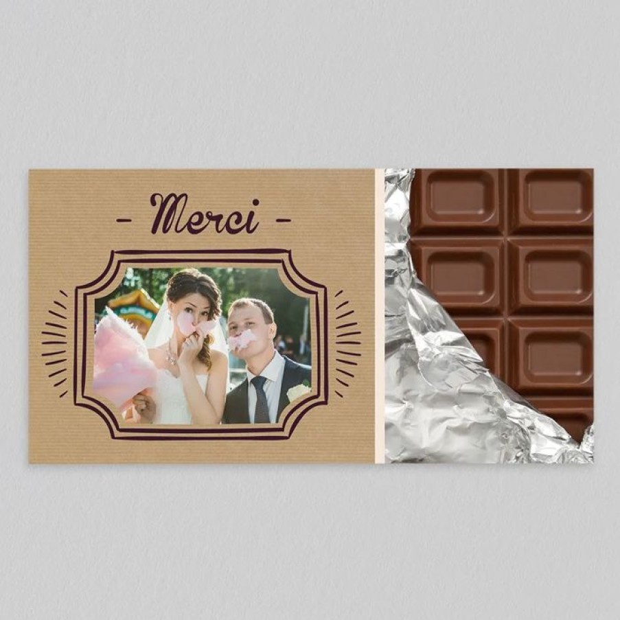 Wholesale Planet cards Remerciement Mariage Tablette Chocolat