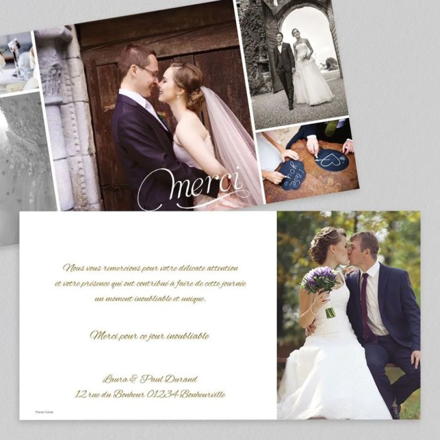 Online Planet cards Remerciement Mariage Journee Inoubliable