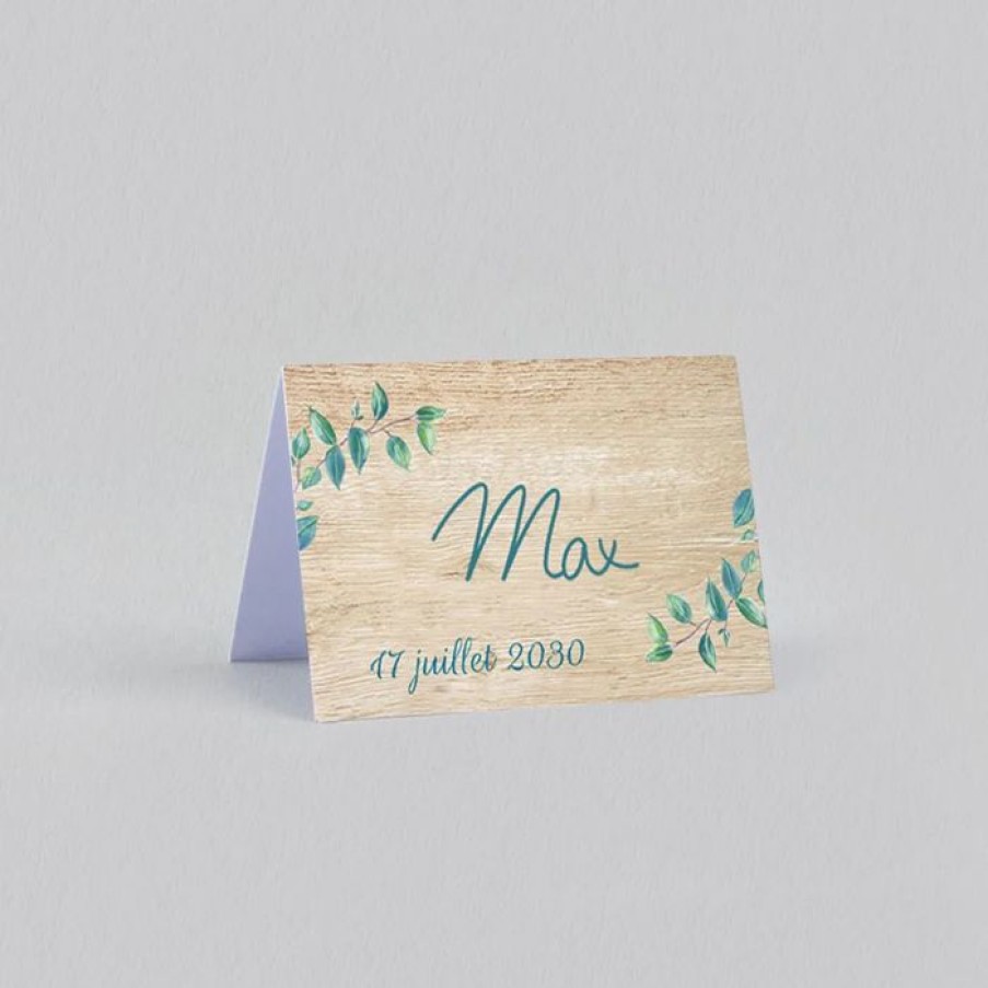 New Planet cards Marque Place Mariage Eucalyptus Et Bois