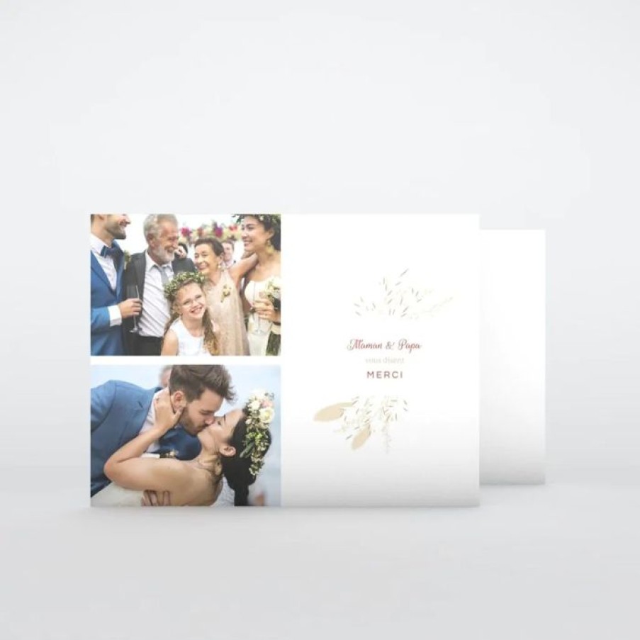 New Planet cards Remerciement Mariage Jolie Composition Florale