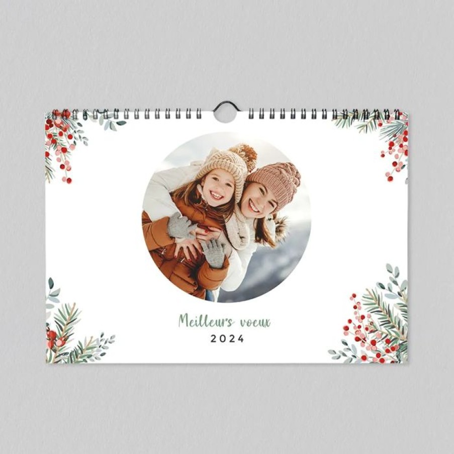 Wholesale Planet cards Calendrier Photo Fleurs De Noel