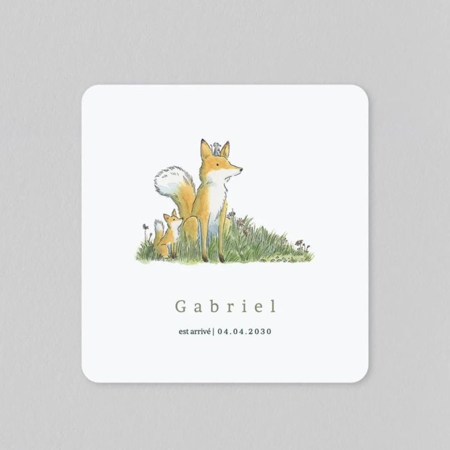 Wholesale Planet cards Faire Part Naissance Famille Renard