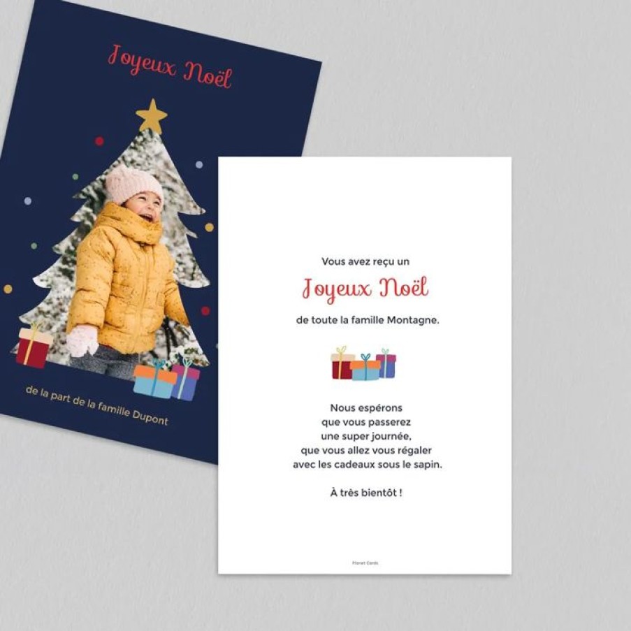 Online Planet cards Carte De Noel Sous Le Sapin