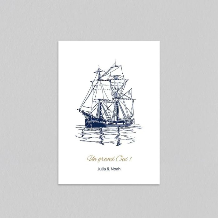 Online Planet cards Faire-Part Mariage Bateau A Voile