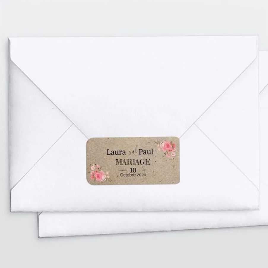 Online Planet cards Stickers Pour Enveloppes Mariage Vintage Champetre