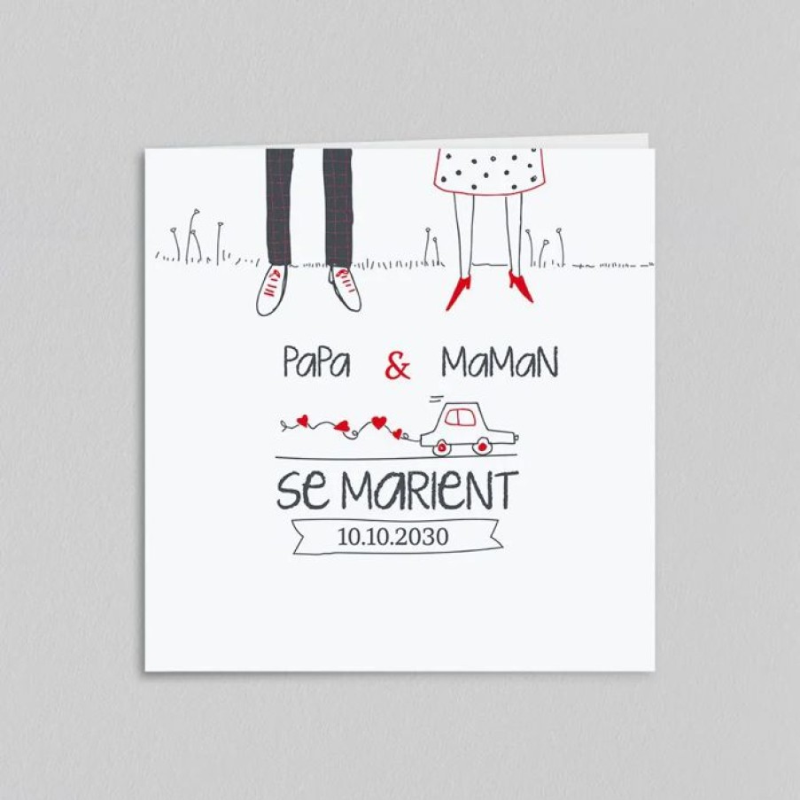 Online Planet cards Faire-Part Mariage Illustration Papa Et Maman