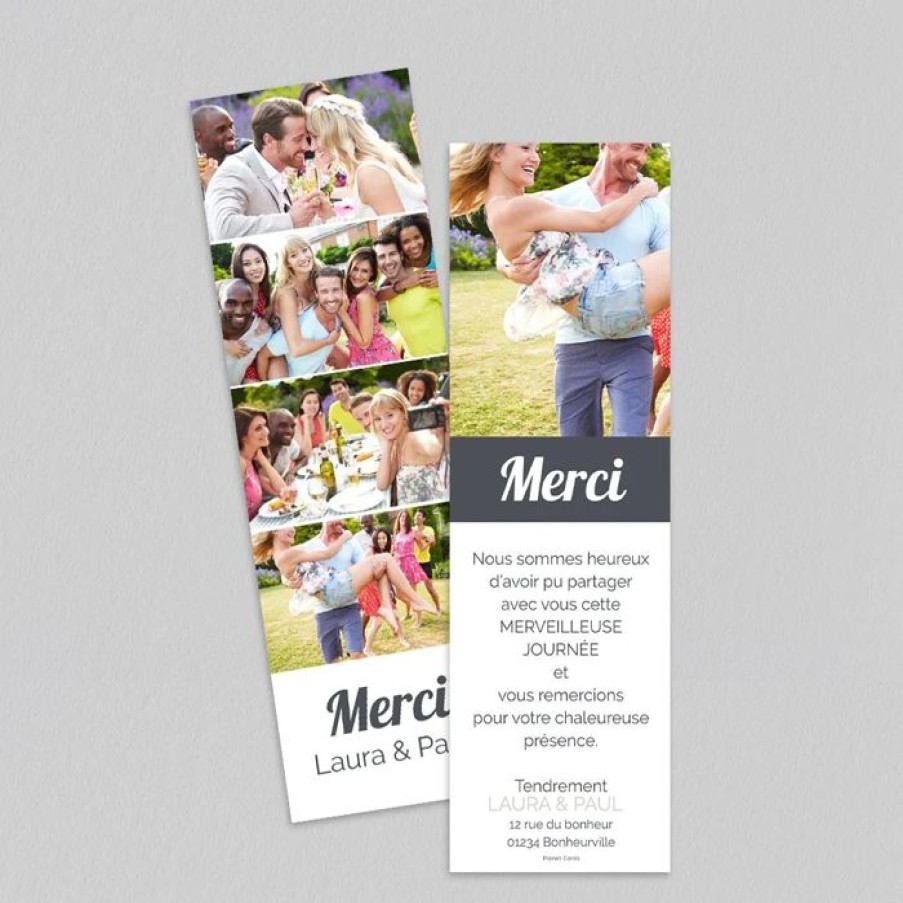 Best Planet cards Remerciement Mariage Photomaton De Jeunes Maries